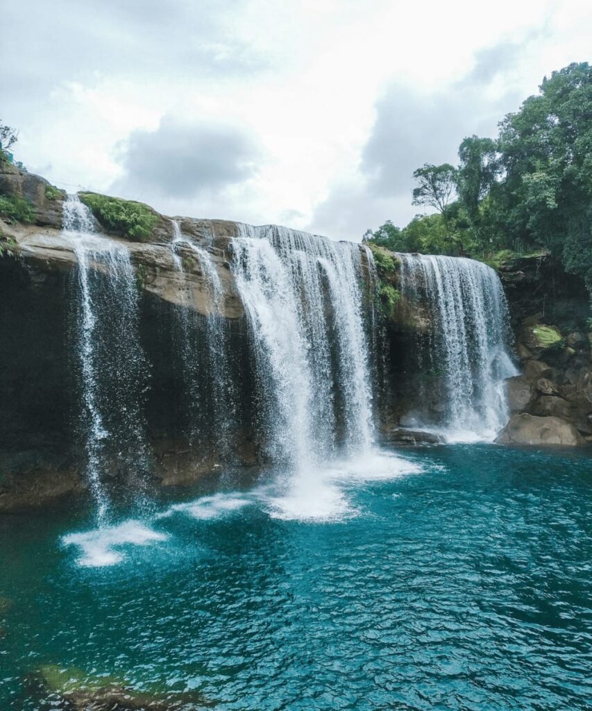 Cherrapunji waterfalls in Meghalaya hill station – top hill stations to visit in India.
