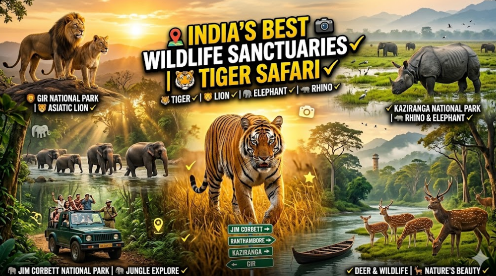 Top Wildlife Sanctuaries in India for Nature Lovers