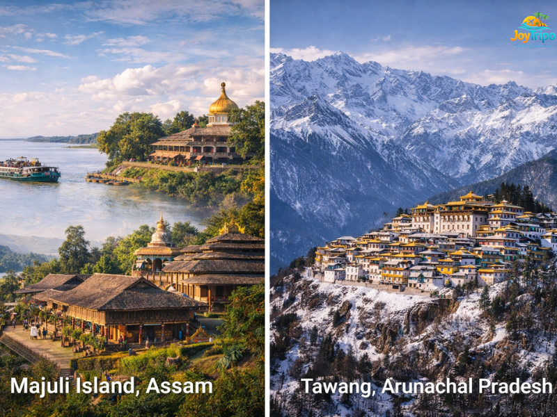 Top 10 Offbeat Destinations in India 2026: Majuli Isalnd, Assam: Tawang, Arunachal Pradesh 