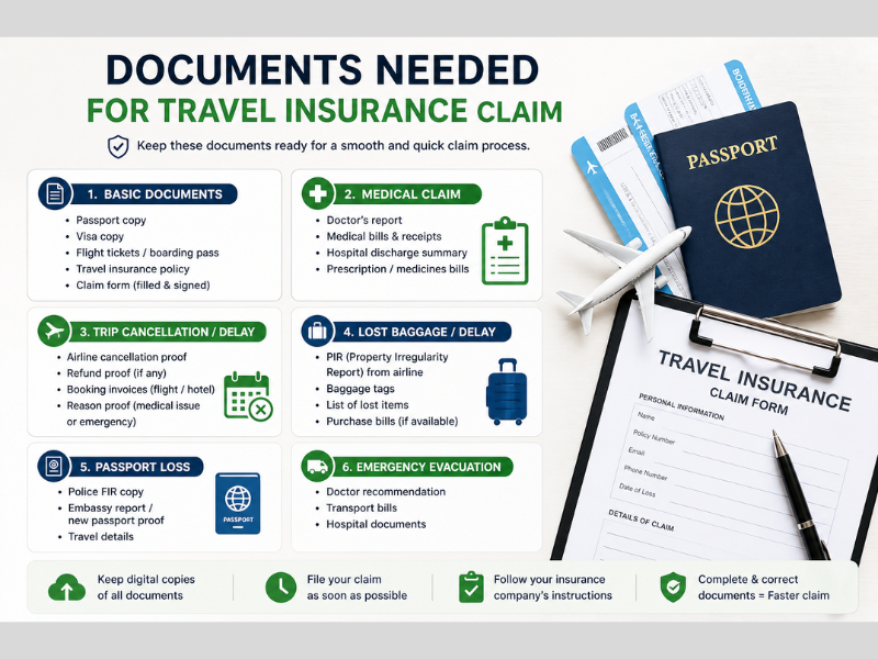 Best Travel Insurance for International Trips: Documents needed for travel insurance claim
