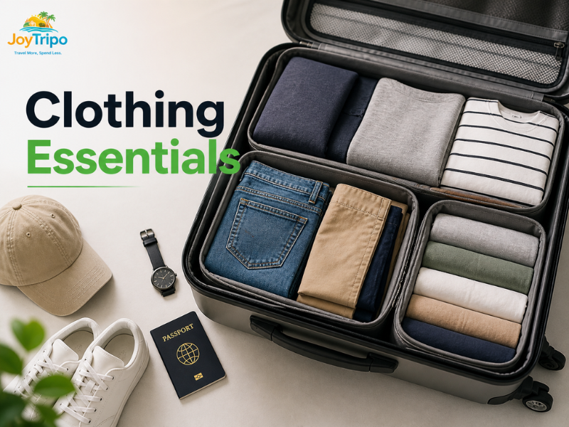 Complete Travel Packing Checklist: Clothing packing checklist 