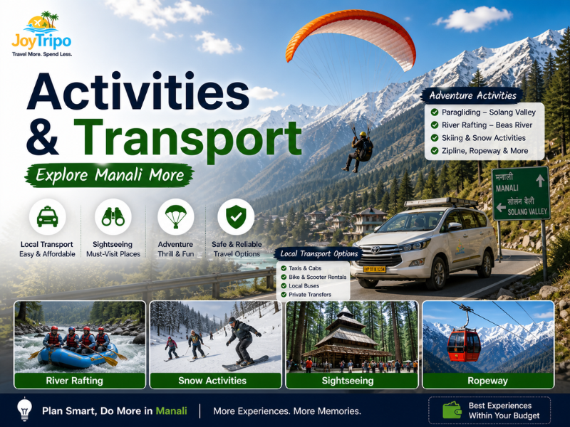 Manali Trip Cost Guide: Activities & transport