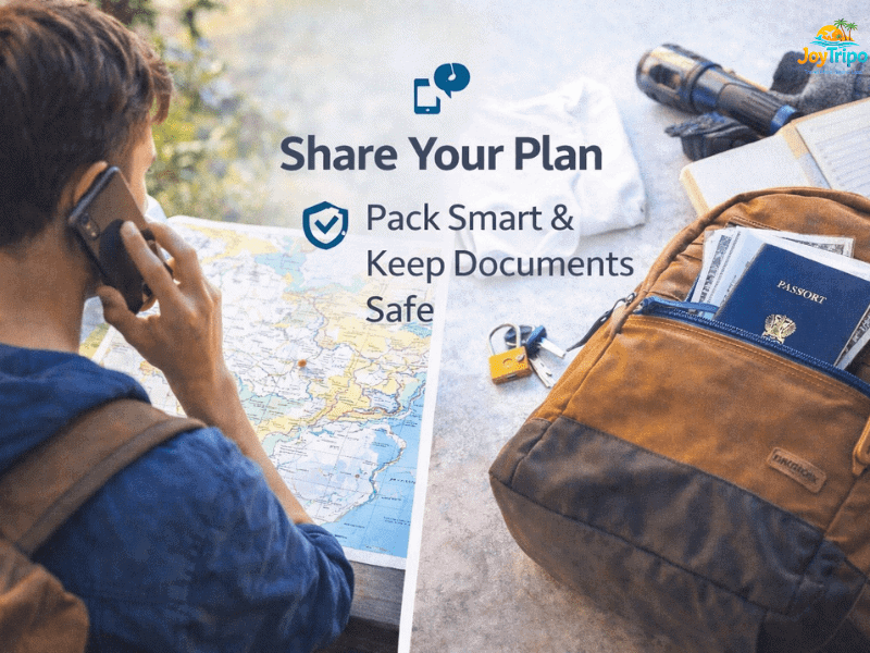 Solo Travel Tips for Beginners: share your travel plan