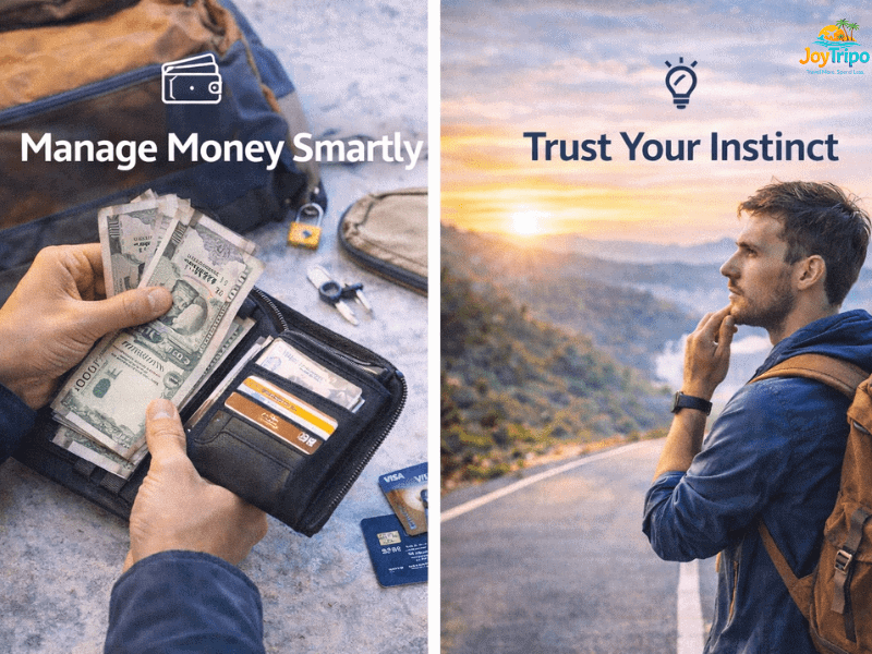 Solo Travel Tips for Beginners: keep emergeny cash separate